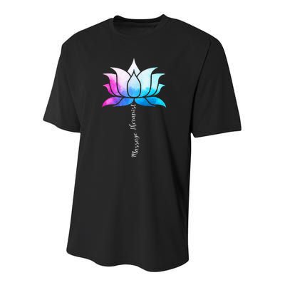 Ph Funny Massage Therapist Costume Color Lotus Therapy Youth Performance Sprint T-Shirt