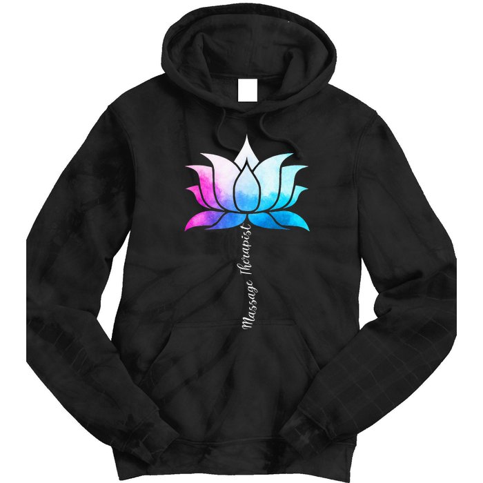 Ph Funny Massage Therapist Costume Color Lotus Therapy Tie Dye Hoodie