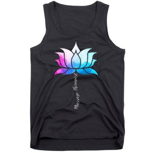 Ph Funny Massage Therapist Costume Color Lotus Therapy Tank Top