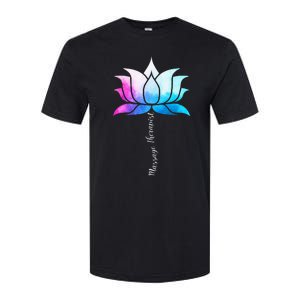 Ph Funny Massage Therapist Costume Color Lotus Therapy Softstyle CVC T-Shirt