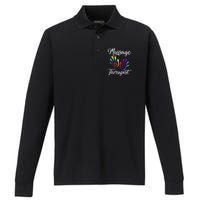 Ph Funny Massage Therapist Costume Hand Therapy Performance Long Sleeve Polo