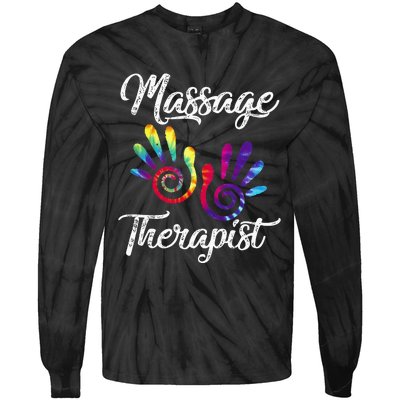 Ph Funny Massage Therapist Costume Hand Therapy Tie-Dye Long Sleeve Shirt