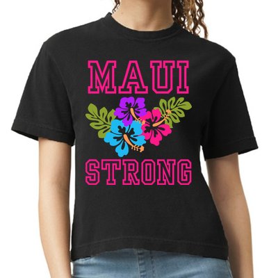Pray For Maui Hawaii Strong Lahaina Hawaiian Islands Comfort Colors Boxy T-Shirt