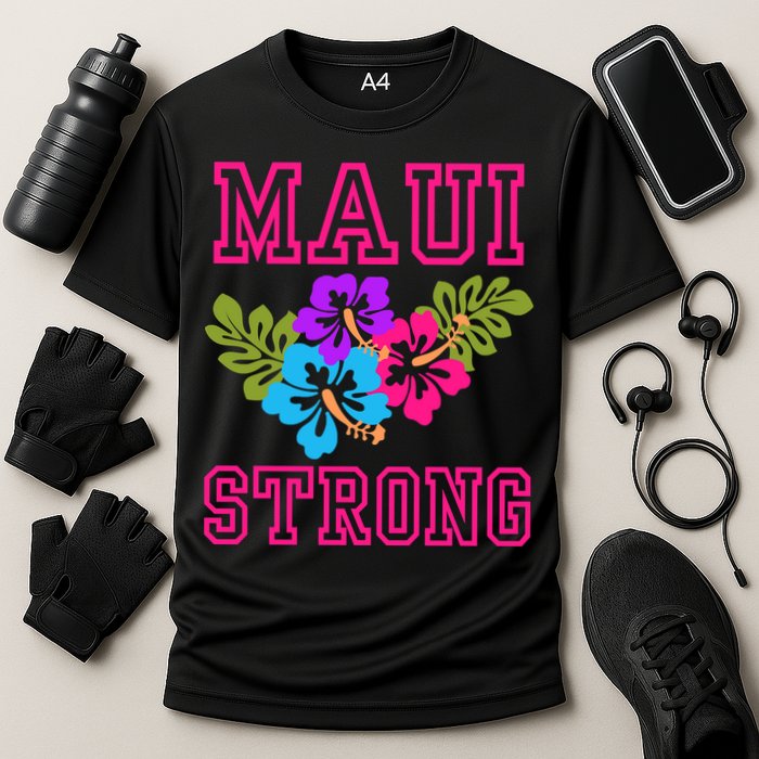 Pray For Maui Hawaii Strong Lahaina Hawaiian Islands Cooling Performance Crew T-Shirt