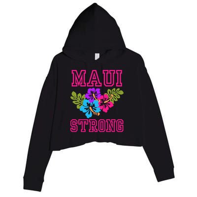 Pray For Maui Hawaii Strong Lahaina Hawaiian Islands Crop Fleece Hoodie