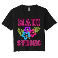 Pray For Maui Hawaii Strong Lahaina Hawaiian Islands Women's Crop Top Tee