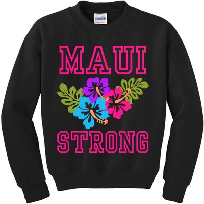 Pray For Maui Hawaii Strong Lahaina Hawaiian Islands Kids Sweatshirt