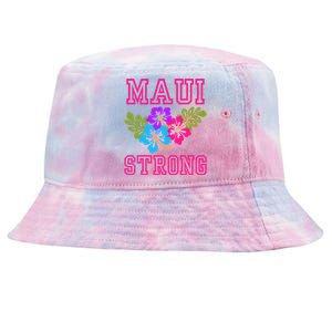 Pray For Maui Hawaii Strong Lahaina Hawaiian Islands Tie-Dyed Bucket Hat