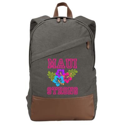 Pray For Maui Hawaii Strong Lahaina Hawaiian Islands Cotton Canvas Backpack