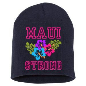 Pray For Maui Hawaii Strong Lahaina Hawaiian Islands Short Acrylic Beanie