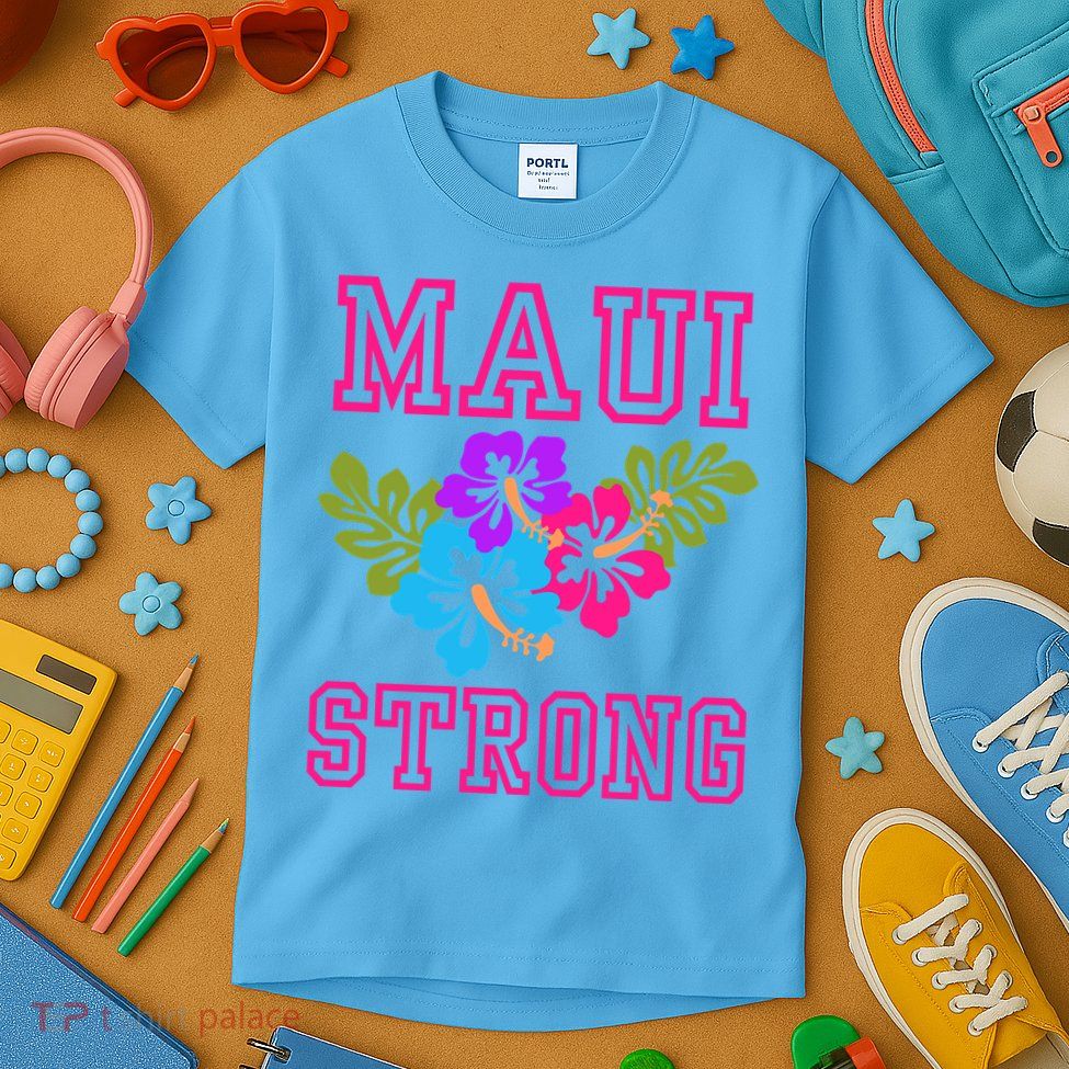 Pray For Maui Hawaii Strong Lahaina Hawaiian Islands Kids T-Shirt