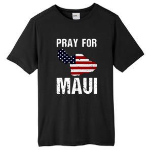 Pray For Maui Hawaii Wildflower Support America Flag Gift Wildfire Lahaina Tall Fusion ChromaSoft Performance T-Shirt