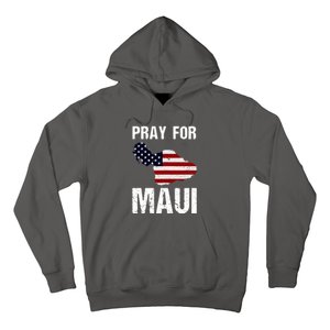 Pray For Maui Hawaii Wildflower Support America Flag Gift Wildfire Lahaina Hoodie