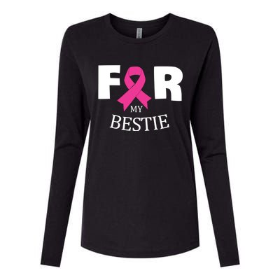 Pink For My Bestie Breast Cancer Awareness Warrior Support Meaningful Gift Womens Cotton Relaxed Long Sleeve T-Shirt