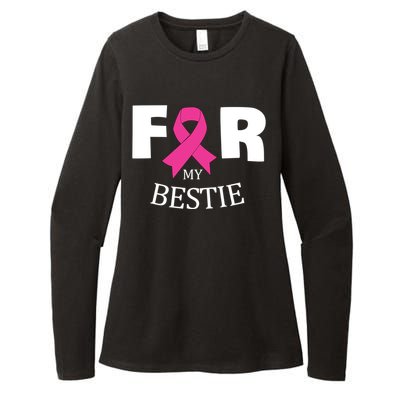 Pink For My Bestie Breast Cancer Awareness Warrior Support Meaningful Gift Womens CVC Long Sleeve Shirt