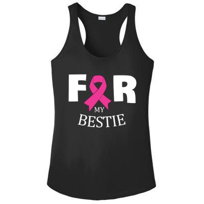 Pink For My Bestie Breast Cancer Awareness Warrior Support Meaningful Gift Ladies PosiCharge Competitor Racerback Tank