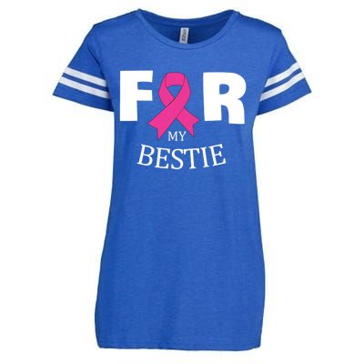 Pink For My Bestie Breast Cancer Awareness Warrior Support Meaningful Gift Enza Ladies Jersey Football T-Shirt