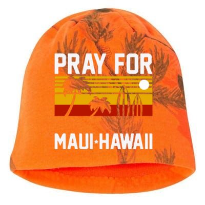 Pray For Maui Support Hawaii Gift Hawaii Strong Kati - Camo Knit Beanie