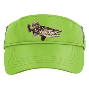 Pike Fish Monchrome Adult Drive Performance Visor