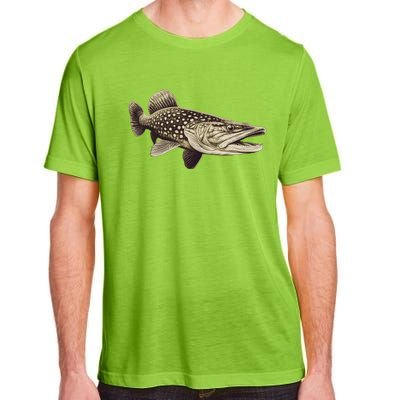 Pike Fish Monchrome Adult ChromaSoft Performance T-Shirt