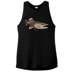 Pike Fish Monchrome Ladies PosiCharge Tri-Blend Wicking Tank