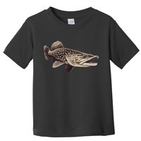 Pike Fish Monchrome Toddler T-Shirt