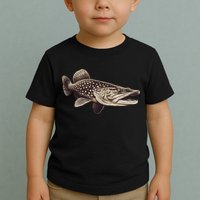 Pike Fish Monchrome Toddler T-Shirt