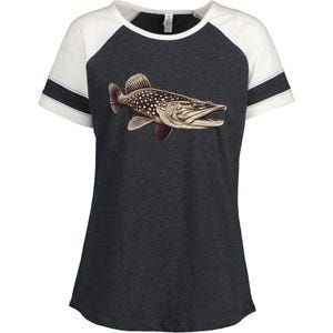 Pike Fish Monchrome Enza Ladies Jersey Colorblock Tee