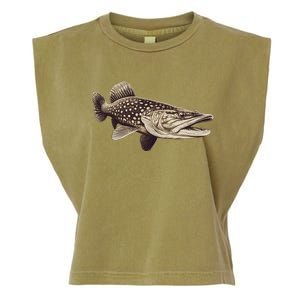 Pike Fish Monchrome Garment-Dyed Women's Muscle Tee