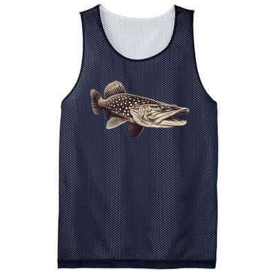 Pike Fish Monchrome Mesh Reversible Basketball Jersey Tank