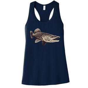 Pike Fish Monchrome Women's Racerback Tank