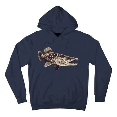 Pike Fish Monchrome Tall Hoodie