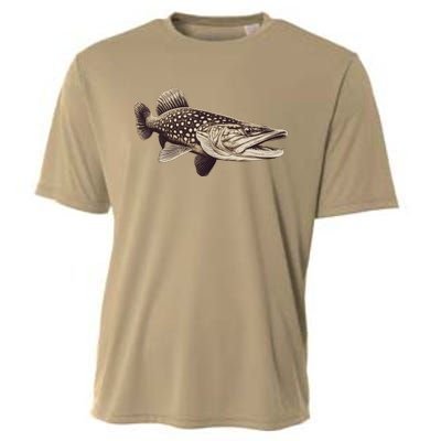 Pike Fish Monchrome Cooling Performance Crew T-Shirt