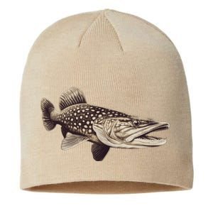 Pike Fish Monchrome Sustainable Beanie