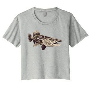 Pike Fish Monchrome Women's Crop Top Tee