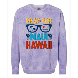 Pray For Maui Hawaii Strong Support Hawaii Gift Colorblast Crewneck Sweatshirt