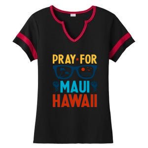 Pray For Maui Hawaii Strong Support Hawaii Gift Ladies Halftime Notch Neck Tee