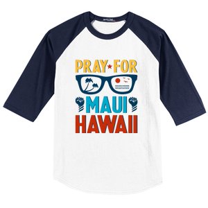 Pray For Maui Hawaii Strong Support Hawaii Gift Baseball Sleeve Shirt