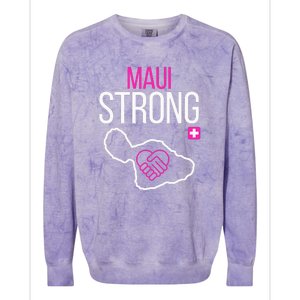 Pray For Maui Hawaii Strong Gift Colorblast Crewneck Sweatshirt