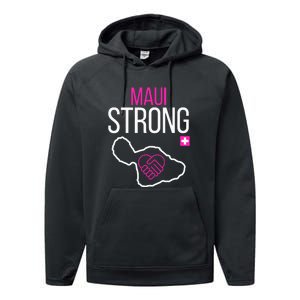 Pray For Maui Hawaii Strong Gift Performance Fleece Hoodie