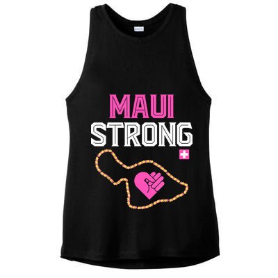Pray For Maui Hawaii Strong Gift Lahaina Fires Ladies PosiCharge Tri-Blend Wicking Tank