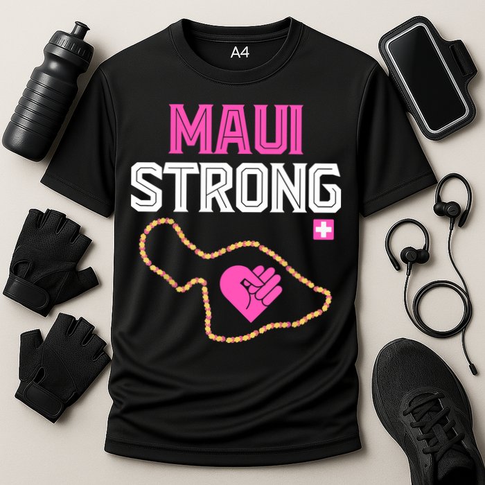 Pray For Maui Hawaii Strong Gift Lahaina Fires Cooling Performance Crew T-Shirt