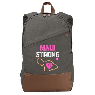 Pray For Maui Hawaii Strong Gift Lahaina Fires Cotton Canvas Backpack