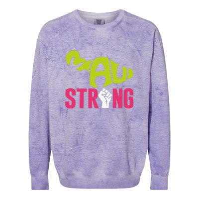 Pray For Maui Hawaii Strong Wildfire Support Gift Colorblast Crewneck Sweatshirt