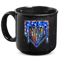 Patriotic Flag Melting Ice Cream Cone 15oz Campfire Ceramic Mug