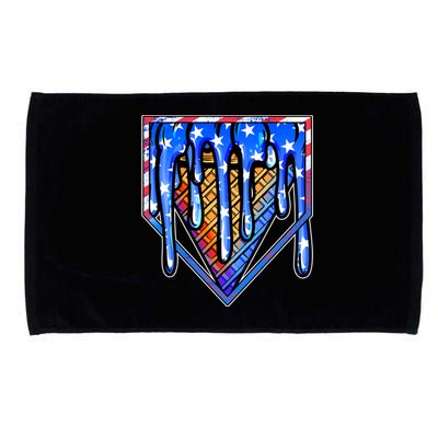 Patriotic Flag Melting Ice Cream Cone Microfiber Hand Towel