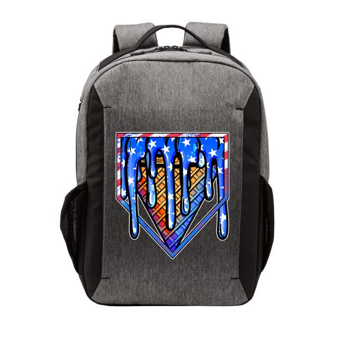 Patriotic Flag Melting Ice Cream Cone Vector Backpack