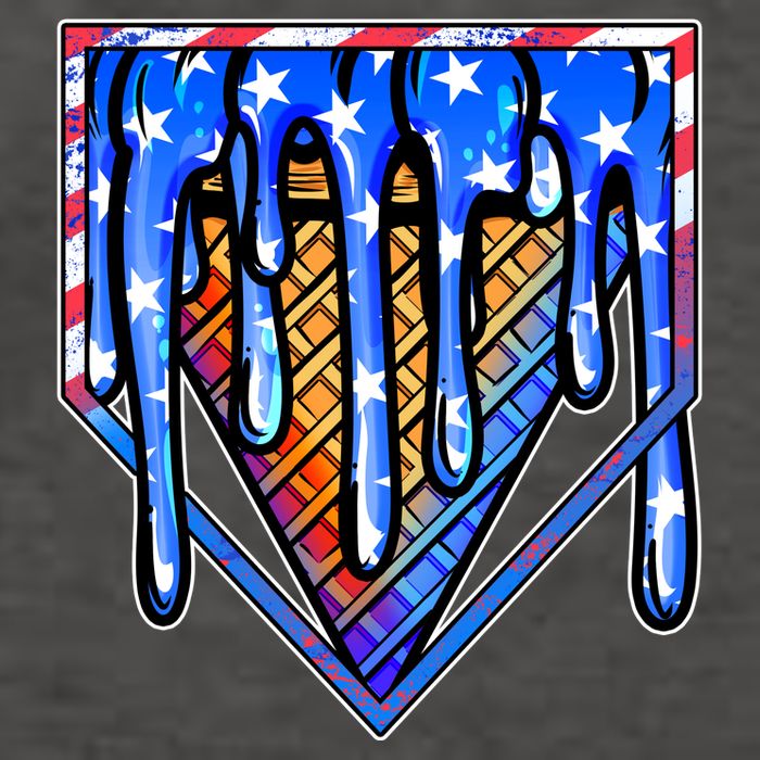 Patriotic Flag Melting Ice Cream Cone Vector Backpack