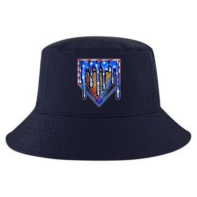 Patriotic Flag Melting Ice Cream Cone Cool Comfort Performance Bucket Hat