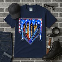 Patriotic Flag Melting Ice Cream Cone Tall T-Shirt